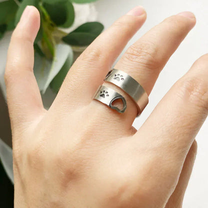 Byrne™ | Adjustable Paw & Heart Ring