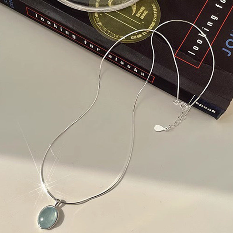 Antique White Opal Necklace | White Gold