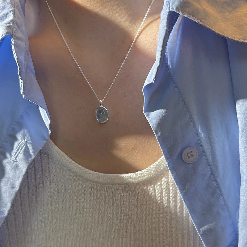 Antique White Opal Necklace | White Gold